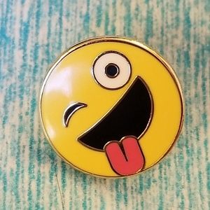 Winking Emoji Happy Face PIN Cute & Funny